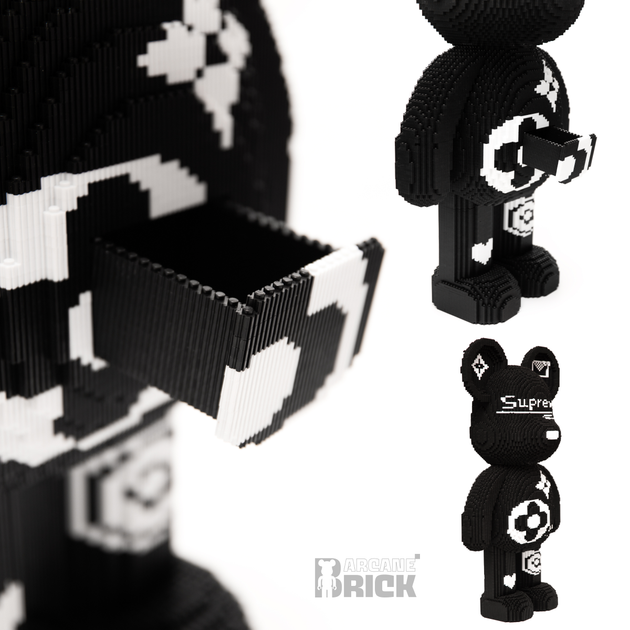 Supreme конструктор 3д для дорослих і дітей ArcaneBrick "Black" 92 см супрем збірний ведмідь конструктор magic blocks суприм - зображення 4