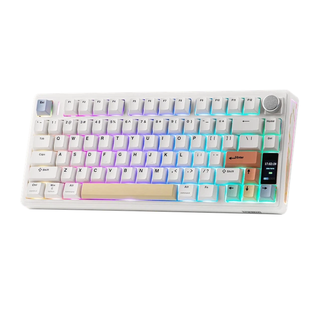 Epomaker TH80 V2 RPO, White Безшумна механічна бездротова клавіатура - зображення 3