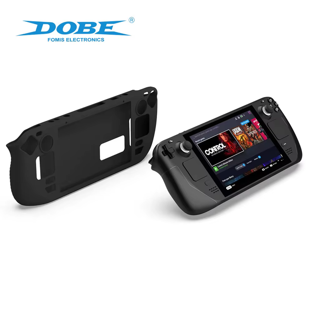 Силіконовий антиковзкий захисний чохол Dobe для Steam Deck / Steam Deck Oled Чорний - Фото 1 Силіконовий антиковзкий захисний чохол Dobe для Steam Deck / Steam Deck Oled Чорний - зображення 1