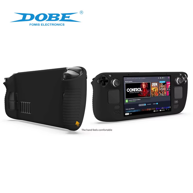 Силіконовий антиковзкий захисний чохол Dobe для Steam Deck / Steam Deck Oled Чорний - Фото 4 Силіконовий антиковзкий захисний чохол Dobe для Steam Deck / Steam Deck Oled Чорний - зображення 4