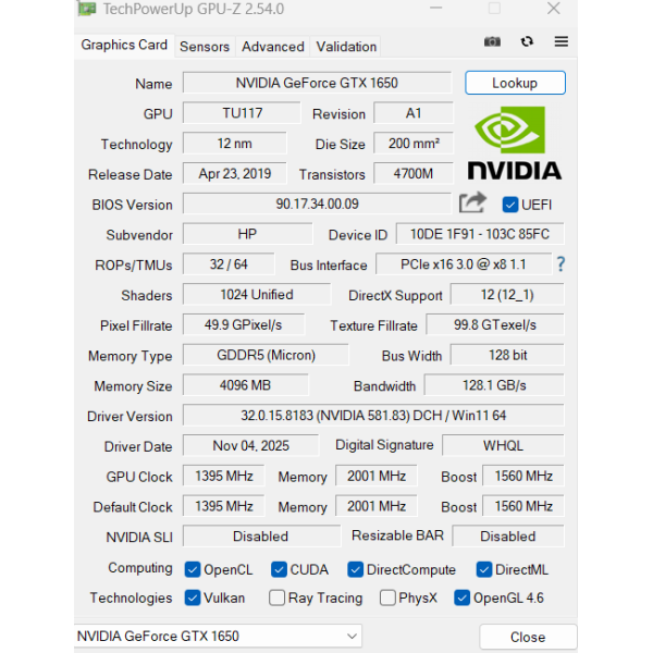 Ноутбук HP Pavilion 15-dk0056wm 15.6" FHD/IPS Матовий / i5-9300H / 16 Gb DDR4 / 480 Gb SSD / NVIDIA GeForce GTX 1650 (4 Gb) Б/В - зображення 8