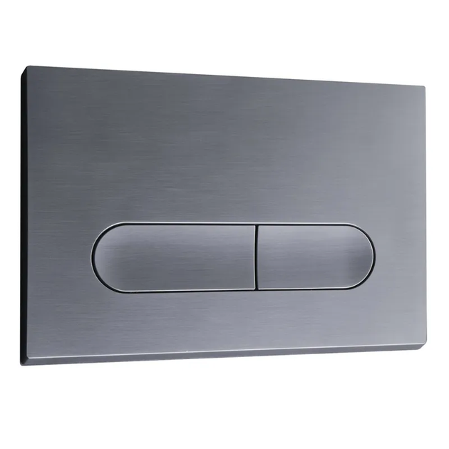 Панель змиву KOER KT-0608-07 240x160x10mm пластикова, кнопка закруглена (колір графіт) (KR6128) - Фото 1 Панель змиву KOER KT-0608-07 240x160x10mm пластикова, кнопка закруглена (колір графіт) (KR6128) - изображение 1