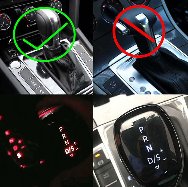 Ручка переключения передач для Volkswagen Skoda Seat DSG алькантара (белая подсветка) - изображение 10