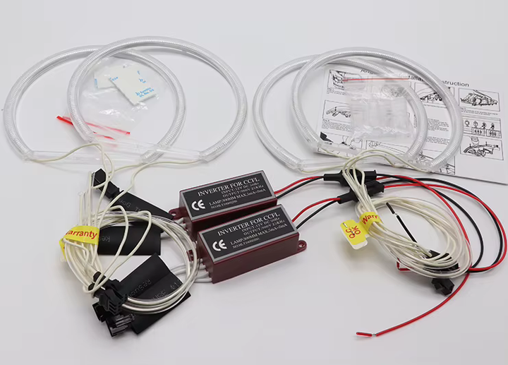 Ангельські очі BMW E36 E46 E39 E38 CFL білі (лінзована оптика) - зображення 5