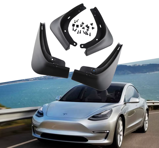 Бризковики на Tesla Model 3 (2017-...) - Фото 1 Бризковики на Tesla Model 3 (2017-...) - зображення 1