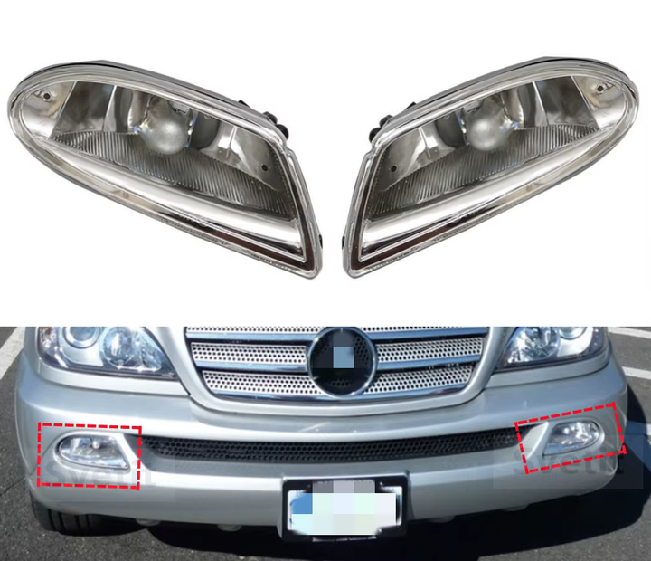 Комплект противотуманных фар для Mercedes ML W163 (2002-2005) - изображение 2
