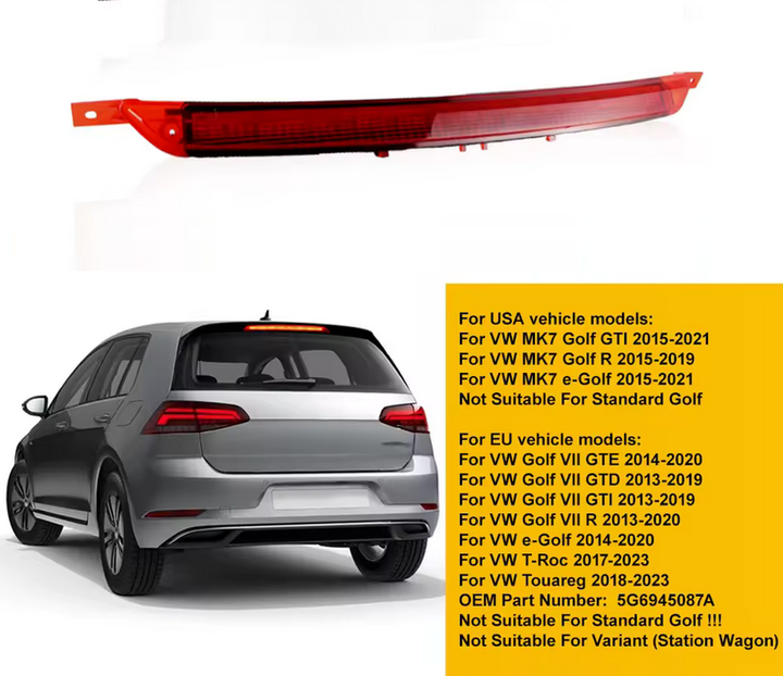 Центральный стоп-сигнал на VW Golf 7 GTI GTE GTD /E-Golf /T-Roc /Touareg III - изображение 2