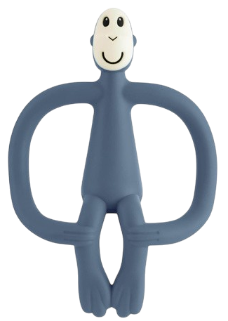 Gryzak kojący Matchstick Monkey ze szczoteczką Małpka Granatowy (MM-T-011) (705604684624) - obraz 2