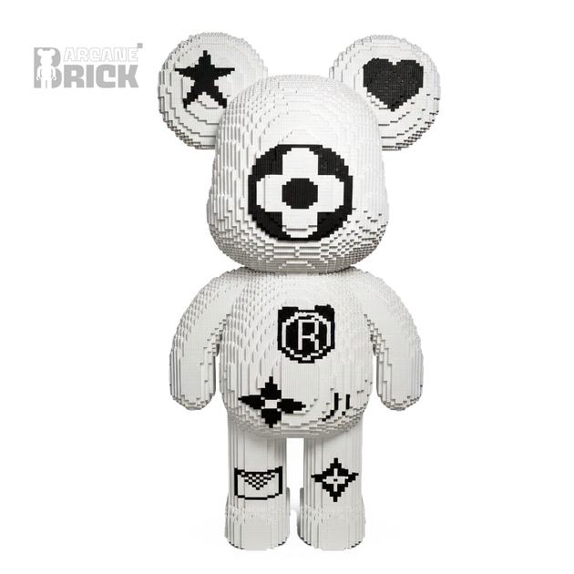 Supreme конструктор 3д для дорослих і дітей ArcaneBrick "White" 92 см супрем збірний ведмідь конструктор magic blocks супрім - зображення 4