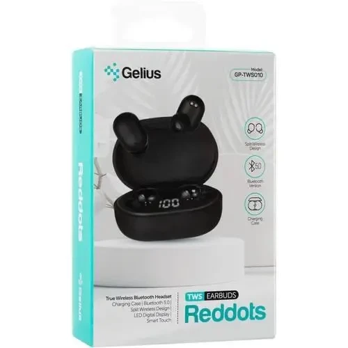 Наушники Gelius Pro Reddots TWS Earbuds GP-TWS010 Black - Фото 1 Наушники Gelius Pro Reddots TWS Earbuds GP-TWS010 Black - изображение 1