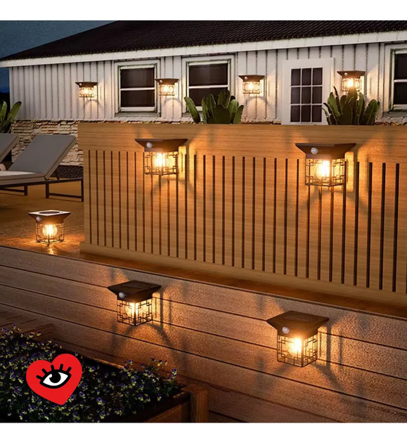 Уличный светильник подвесной фонарь Vintage фонарик на беседке сад двор ворота 1 LED с датчиком движения - изображение 3