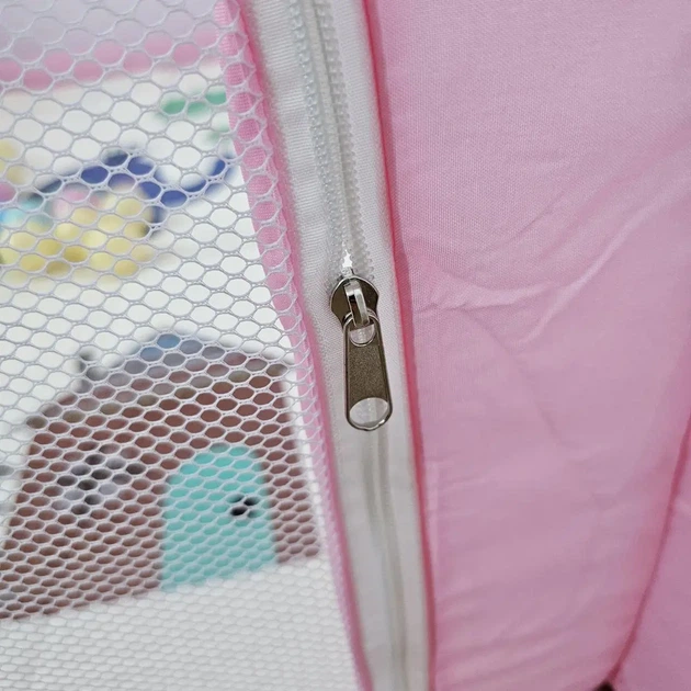 Детский раскладной манеж Avko 120x180см Pink с ковриком и шариками - изображение 5