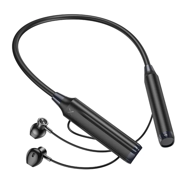 Бездротові спортивні навушники BOROFONE BE64 Perfect neckband BT5.3 earphones 800mAh Black (6941991103704) - зображення 2