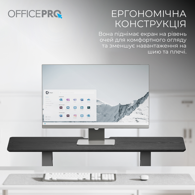 Столик для ноутбука/монитора Officepro MR147B Black - изображение 6