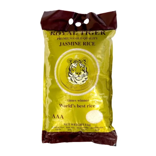 Жасминовый Рис экстрадлинный Премиальный Голд Gold Jasmine Rice 5кг Royal Tiger 8720301100453 - Фото 1 Жасминовый Рис экстрадлинный Премиальный Голд Gold Jasmine Rice 5кг Royal Tiger 8720301100453 - изображение 1