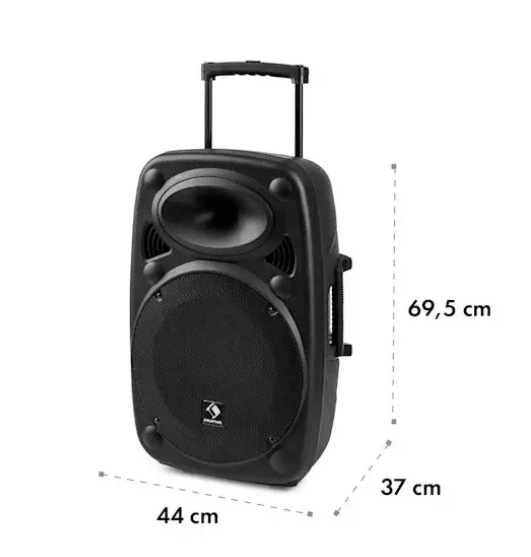 Мобильная акустическая система Auna Streetstar 2.0 15" с Bluetooth, USB, SD и УВЧ микрофонами - изображение 11