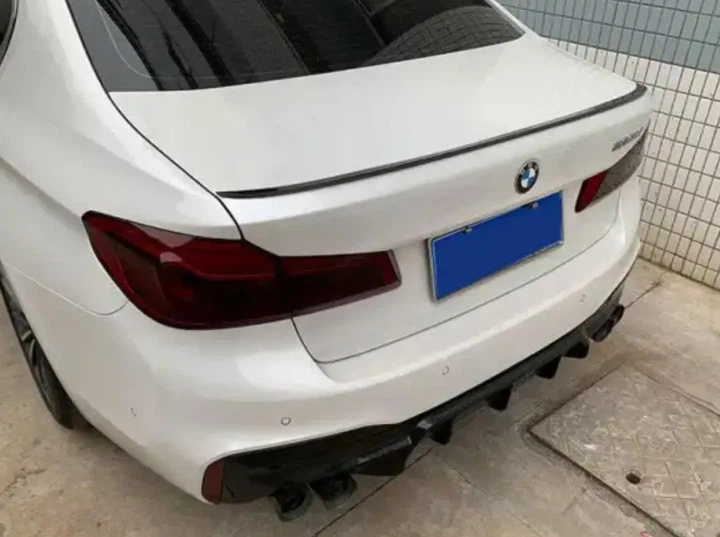 Спойлер багажника на BMW 5 на G30 F90 2017-2024 стиль М5 черный глянец - изображение 7