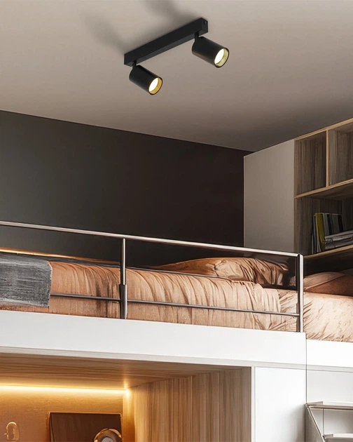 Світильник поворотний, спот TK Lighting 10633 Amis GU10 2x10W IP20 чорний - зображення 2