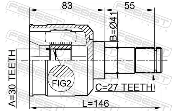 ШРУС DODGE STRATUS / CHRYSLER STRATUS (JX) / CHRYSLER SEBRING (JR) 1994-2007 г. - изображение 4