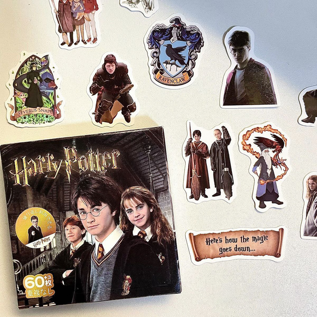 Набор наклеек Harry Potter стикеры наклейки 60 шт Гарри Поттер - изображение 3