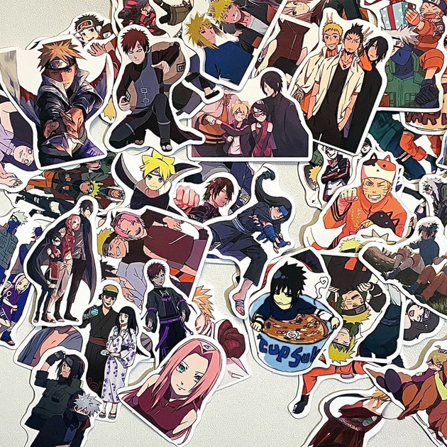 Набор наклеек NARUTO стикеры наклейки 60 шт Наруто - Фото 4 Набор наклеек NARUTO стикеры наклейки 60 шт Наруто - изображение 4