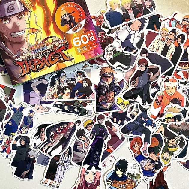 Набор наклеек NARUTO стикеры наклейки 60 шт Наруто - Фото 8 Набор наклеек NARUTO стикеры наклейки 60 шт Наруто - изображение 8