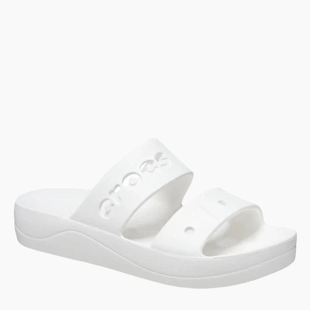 Жіночі шльопанці для пляжу Crocs Baya Platform Sandal White Білі 208188-100 W7/37-38/23.8см - Фото 2 Жіночі шльопанці для пляжу Crocs Baya Platform Sandal White Білі 208188-100 W7/37-38/23.8см - зображення 2