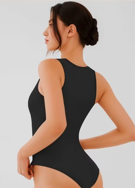 Женский боди с майкой и бразилианами 1265 Simple Comfort (2019-46-03) Черный 46 No Brand (L) - изображение 6