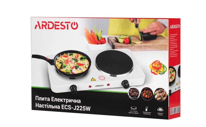 Настільна електрична плита Ardesto ECS-J225W 2500Вт. - зображення 6
