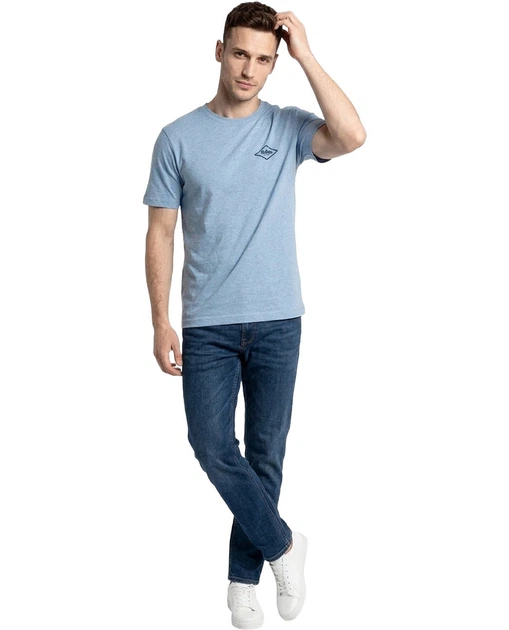 Футболка мужская базовая Lee Cooper Logo Essentials 59841218.2 L голубая (2598412184305) - Фото 2 Футболка мужская базовая Lee Cooper Logo Essentials 59841218.2 L голубая (2598412184305) - изображение 2