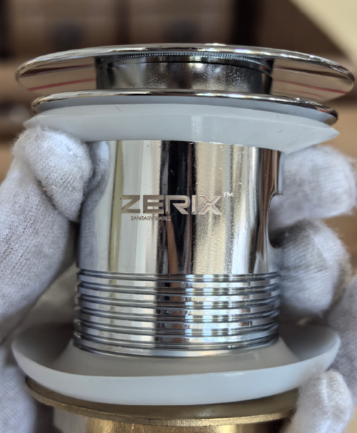 Донный клапан для раковины с переливом Zerix BV-09 1 1/4" автоматический Click-Clack (Цвет хром) (MY0414) - Фото 8 Донный клапан для раковины с переливом Zerix BV-09 1 1/4" автоматический Click-Clack (Цвет хром) (MY0414) - изображение 8