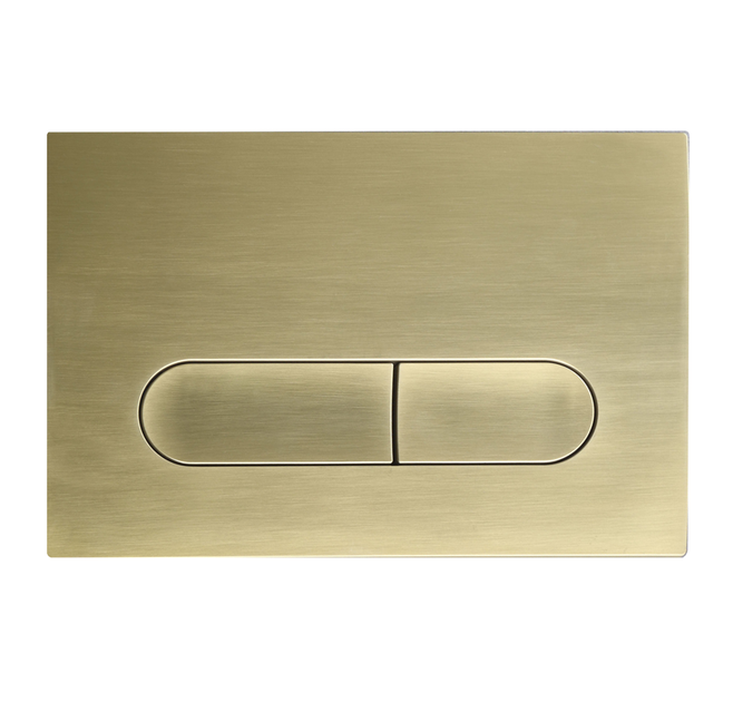 Панель змиву Koer KT-0608-12 240x160x10mm пластикова кнопка заокруглена (колір матове золото) (KR6126) - зображення 4