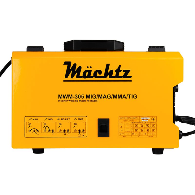 Сварочный аппарат Mächtz MWM‑305 MIG/MAG/MMA/TIG, полуавтомат 4 в 1 - изображение 4
