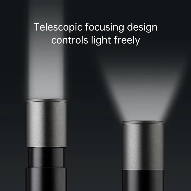 Кишеньковий ручний акумуляторний ліхтар Nextool Zoom Flashlight, 150 лм, алюмінієвий корпус (NE20162, NE20163) - Фото 5 Кишеньковий ручний акумуляторний ліхтар Nextool Zoom Flashlight, 150 лм, алюмінієвий корпус (NE20162, NE20163) - зображення 5