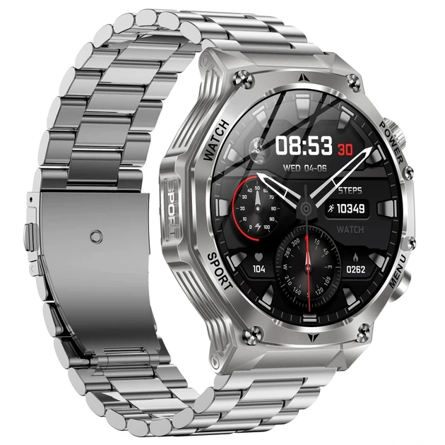Розумний смарт годинник Smart Surf X Pro Silver Steel, 2 ремінці - изображение 3