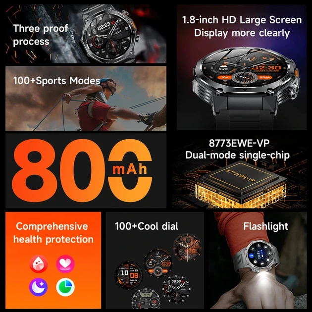 Розумний смарт годинник Smart Surf X Pro Silver Steel, 2 ремінці - изображение 7