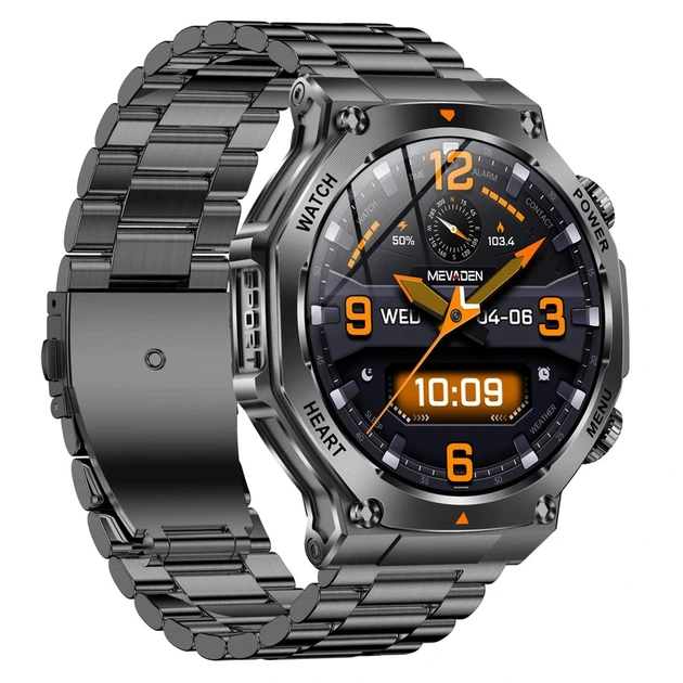 Розумний смарт годинник Smart Mevaden Ultra Steel, 2 ремінці - изображение 10