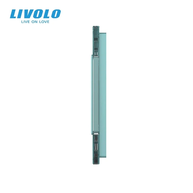 Рамка 5-постова LIVOLO, загартоване скло, зелена, 365×80 мм (C7-SR/SR/SR/SR/SR-18) - зображення 3