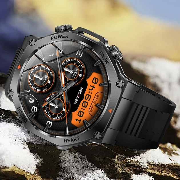 Розумний смарт годинник Smart Mevaden Ultra Rubber, 2 ремінці - изображение 4