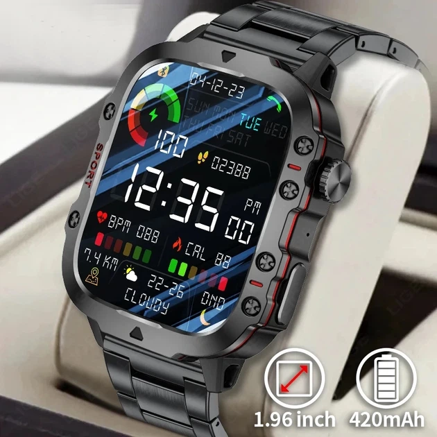 Розумний смарт годинник Smart Expert Nano Steel, 2 ремінці - Фото 12 Розумний смарт годинник Smart Expert Nano Steel, 2 ремінці - зображення 12