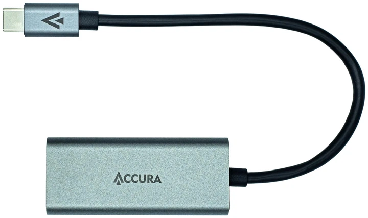 Мережвий адаптер Accura USB-C - RJ-45 Silver (ACC2334) - Фото 2 Мережвий адаптер Accura USB-C - RJ-45 Silver (ACC2334) - зображення 2