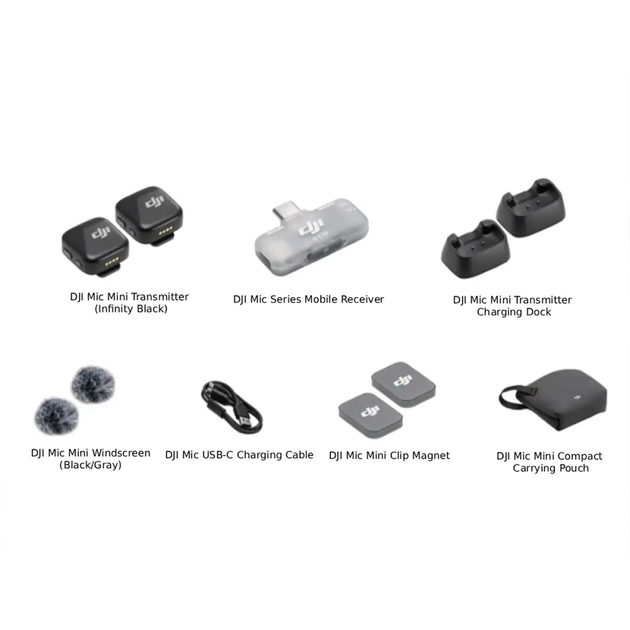 Мікрофонна радіосистема для смартфона DJI Mic Mini Mobile Version (2 TX + 1 Mobile RX) (CP.RN.00000458.01) - зображення 4