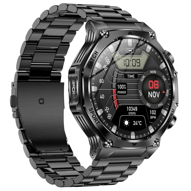 Розумний смарт годинник Smart Surf X Pro Black Steel, 2 ремінці - изображение 4
