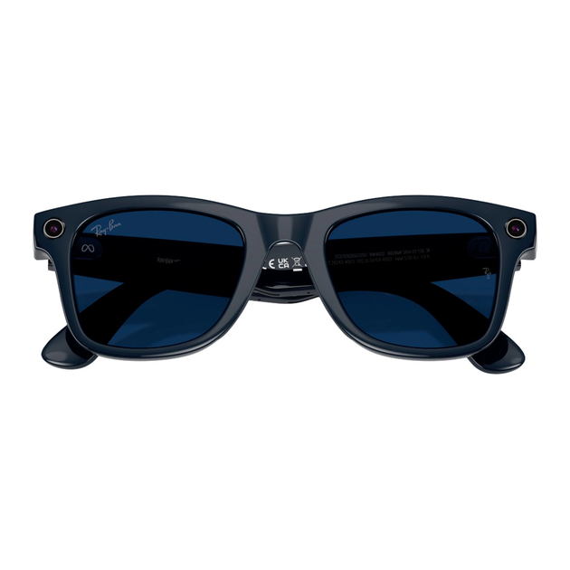 Смарт-очки Ray-Ban Meta Wayfarer Gen 2 Shiny Cosmic Blue/Clear Sapphire (RW4012 6628/MF 50-23) - зображення 8