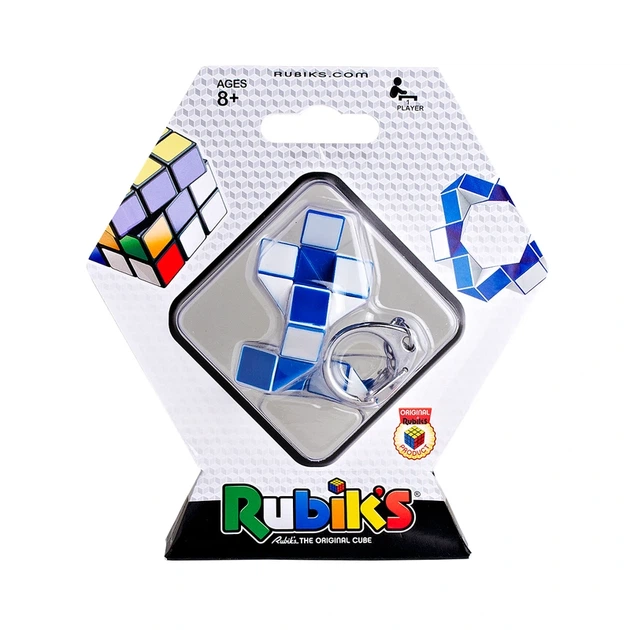 Міні-головоломка RUBIK'S - ЗМІЙКА БІЛО-БЛАКИТНА (з кільцем) - изображение 4