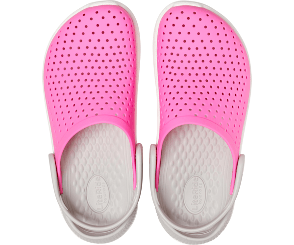 Дитячі крокси для дівчинки Crocs LiteRide Clogs Electric Pink/White (34/35, яскраво-рожевий) - Фото 9 Дитячі крокси для дівчинки Crocs LiteRide Clogs Electric Pink/White (34/35, яскраво-рожевий) - зображення 9
