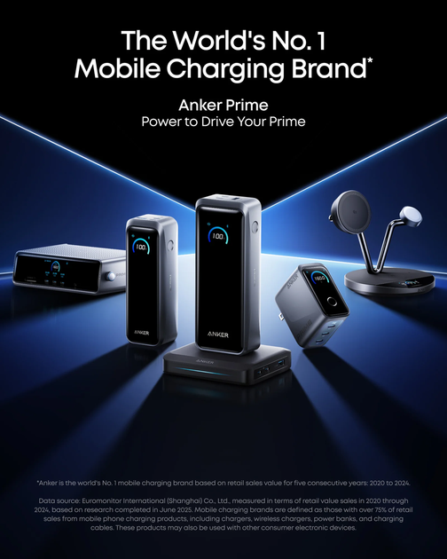 Зовнішній аккумулятор (павербанк) Anker Prime Power Bank 20K 220W (A110BH11) - Фото 7 Зовнішній аккумулятор (павербанк) Anker Prime Power Bank 20K 220W (A110BH11) - зображення 7