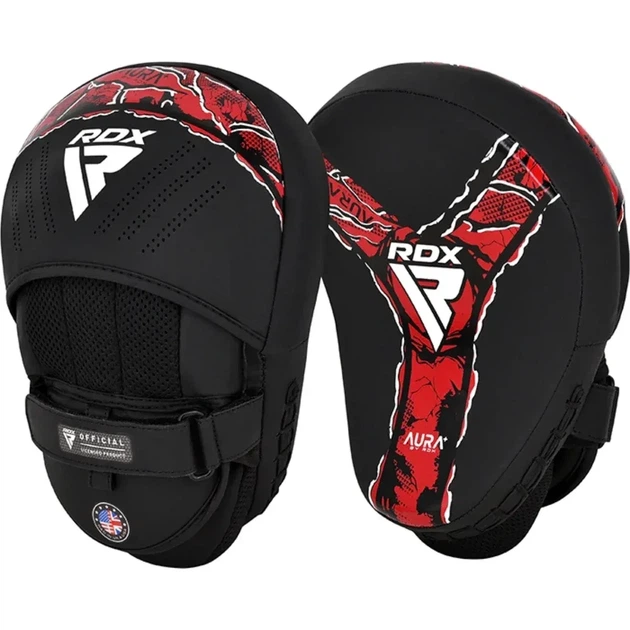Лапы боксерские RDX Focus Pad Aura F-17 (FPR-F17BR) Black/Red - Фото 1 Лапы боксерские RDX Focus Pad Aura F-17 (FPR-F17BR) Black/Red - изображение 1