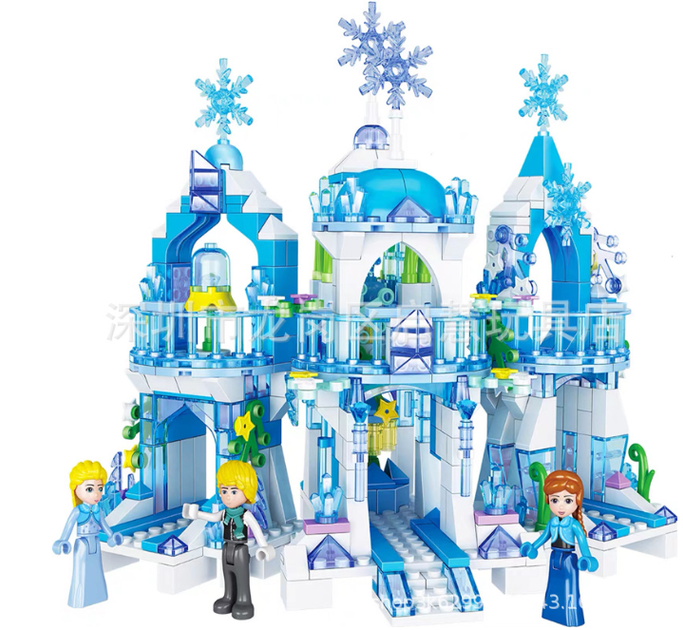 Большой детский конструктор Ледяное Сердце, Принцесса Frozen замок лего Эльза для девочек, Elza - изображение 4