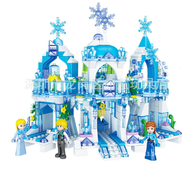 Большой детский конструктор Ледяное Сердце, Принцесса Frozen замок лего Эльза для девочек, Elza - изображение 5